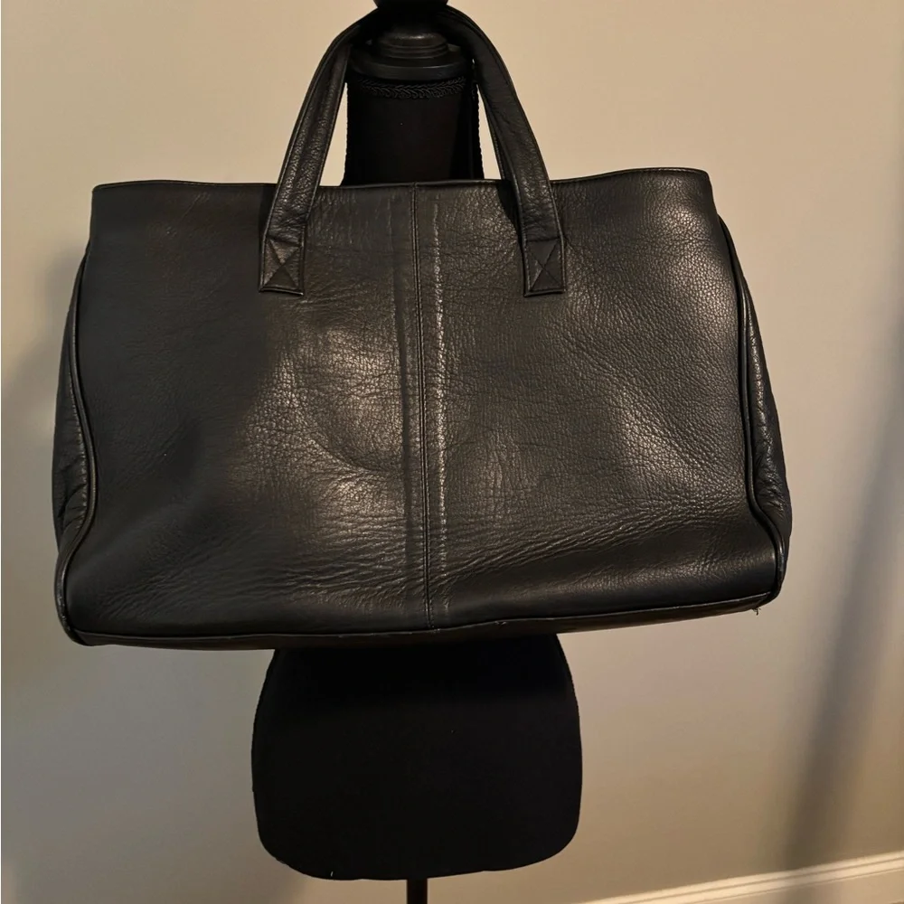 Black Leather Laptop‎ Bag